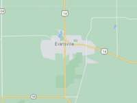 Google map of Evansville, WI